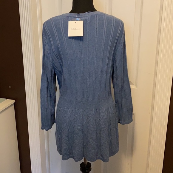 Croft & Barrow Cardigan Sweater Denim Blue XL NWT - Picture 5 of 8